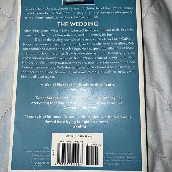 The Wedding By Nicholas Sparks - Picture 2 of 5